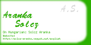 aranka solcz business card